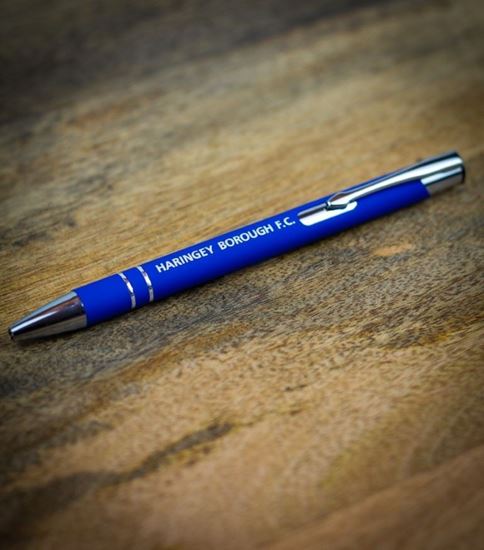 Picture of Haringey Borough Blue Soft Feel Ballpoint Pen